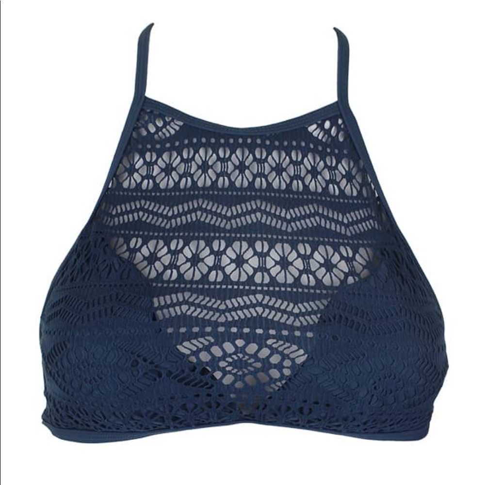 HULA Honey Juniors Crocket Cross Back Bikini Top